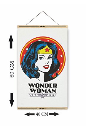 Wonder Woman Marvel Retro Vintage Ahşap Poster 2030015