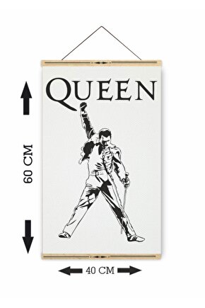 Queen Freddie Mercury Retro Vintage Ahşap Poster