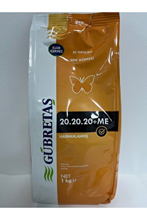 20.20.20 Me Npk Gübresi 1 Kg Toz Azot, Fosfor, Potasyum Me, Orijinal Paket