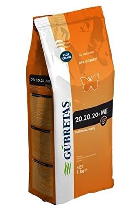 20-20-20 Npk Gübresi 1 Kg, Azot, Fosfor, Potasyum Me, Orijinal Paket