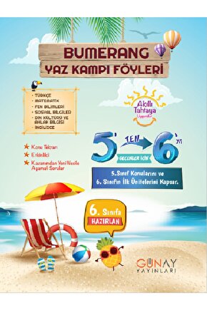 Günay Yayınları 5ten 6ya Geçenler Için Bumerang Yaz Kampı Föyleri
