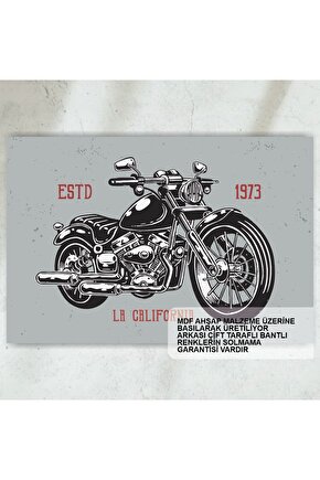 california amerika 1973 klasik motor ev dekorasyon tablo retro ahşap psoter