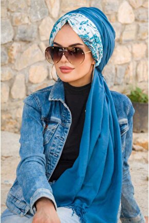 Koyu Bordo Batik Batik Desenli Hazır Şal