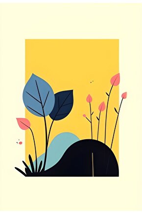 Matisse - Boho - Art Deco - Soyut - Doğa ( 3 lü Çerçevesiz ) Poster - Afiş - Tablo KR2C00304