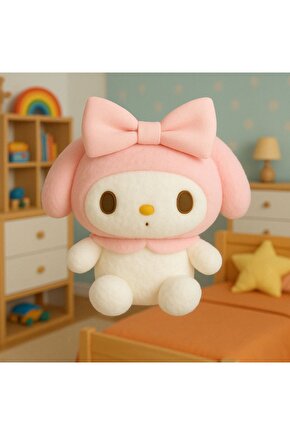 30 Cm Kuromi Melody Peluş Oyuncak-İthal Kumaş-
