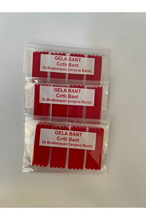 12 Ad. Cırt Bant Çerçeve Tablo Asma Bantı Cırt Bant Siyah