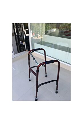 Katlanabilir Metal Walker Hasta Yürüteci Dört Ayaklı Boy Ayarlanabilir 4 Metal