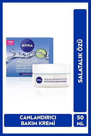 Aqua Sensation Canlandırıcı Yüz Bakım Kremi 50ml, Nemlendirici, Salatalık Özü, Dolgun Cilt