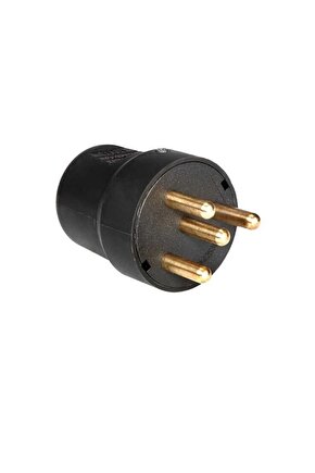 4x25 Amper Trifaze Kauçuk Fiş Erkek ( Özel Kablo Tutucu Kelepçeli)