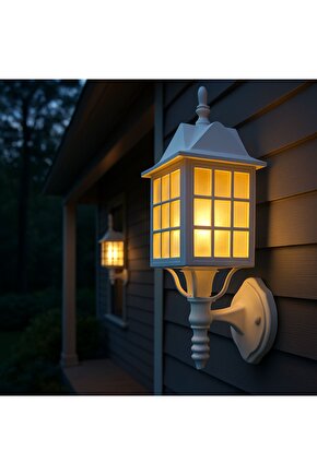 232Lamp Modern Lüx Kafes Beyaz Fener Duvar Bahçe Duvarı Dış Mekan Aplik Armatür