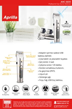 AHC 5035 Tıraş Makinesi Profesyonel Şarjlı Erkek Saç Sakal Kesim