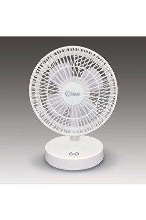Kfan-7607 Şarjlı Beyaz Ayarlanılabilir  Mini Fan Masa Üstü Vantilatörü Usb Soğutucu Sessiz El Fanı