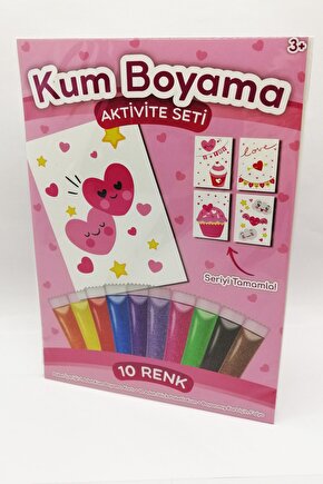 Sevimli Kapler | Kalpler Kum Boyama Aktivite Seti Tekli Paket