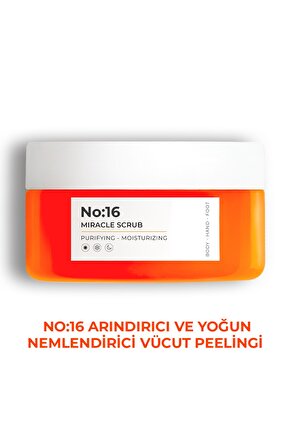 No:16 Yoğun Nemlendirici, Besleyici ve Arındırıcı Vücut Peelingi 300 gr.