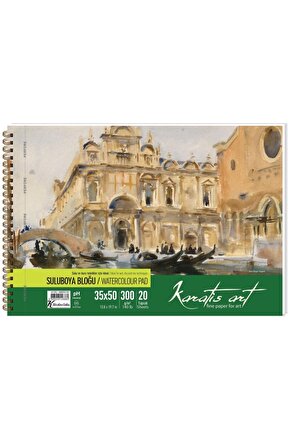 35x50 Spiralli Sulu Boya Blok 300gr20 Yaprak