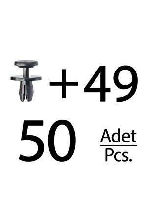 Peugeot, Opel, Citroen için Tampon ve Davlumbaz Klipsi- 50li