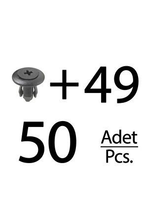 Ford, Mazda, Kia, Honda için Davlumbaz Klipsi- 50li