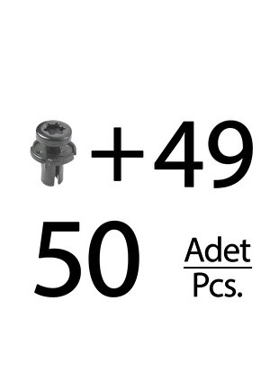 Audi ve Volkswagen için Tampon Klipsi- Kısa- 50li