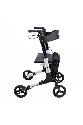 Orjınal Poylin 4 Tekerlekli Oturaklı Yürüteç Rollator Frenli Lüx Rollatör
