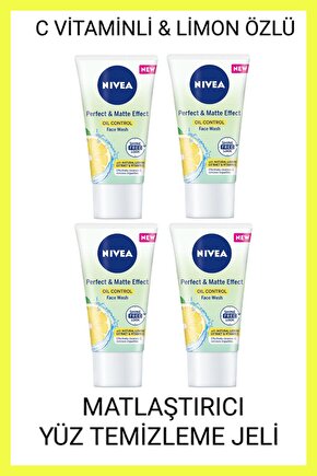 Perfect & Matte Effect C Vitaminli Yüz Bakım ve Yüz Temizleme Jeli 50 ml X 4 Adet