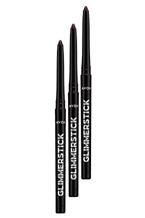 Glimmersticks Asansörlü Açılıp Kapanabilen Göz Kalemi Majestic Plum Üçlü Set