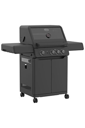 Allflame Peer 3 Gazlı Barbekü İstasyonu - Siyah