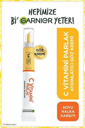 C Vitamini Aydınlatıcı Göz Kremi (Niasinamid + Kafein)