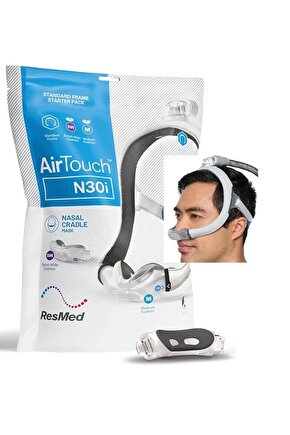 Airfit Airtouch N30i Silikon Cpap Burun Maskesi - M Boy Yeni Model Sw M Beden Pakette