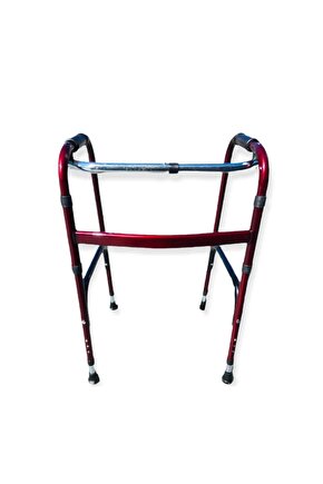 x Hareketli Katlanır Hasta Yaşlı Yürüteci Bordo Wolker Walker ( A Kalite )