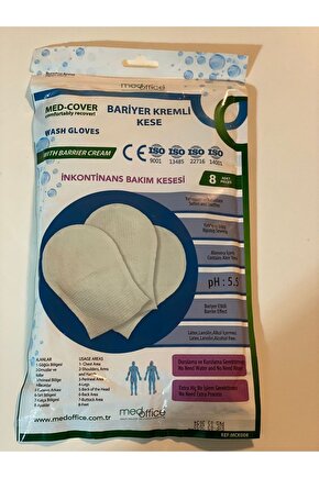 Med Cover Bariyer Kremli Kese - Yatan Hasta Vücut Bakım Kesesi 3lü Paket 8 Li