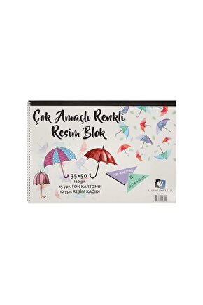 Çok Amaçlı Blok Resim Defteri 35x50 120gr. Alx-0299