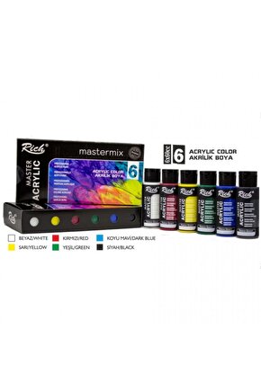 Mastermix Akrilik Boya Seti 6 Renk X 60cc.