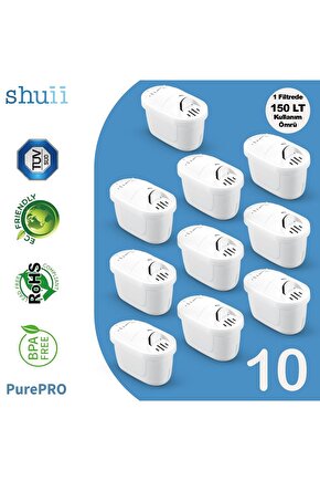 10 Adet Filtre PurePro I Su Arıtma Sürahi Filtresi I Jugg ve Brit a Maxtra+ Pro ile Uyumlu