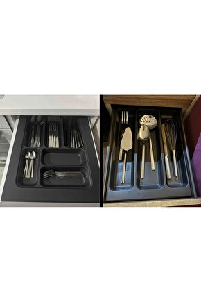 37x49 Cm. Antrasit Kaşıklık Ve Kepçelik 2li Set (32X40 CME KADAR KESİLEBİLİR)