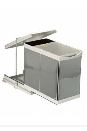 Ezg Steely 21100 Raylı Dolap Içi Mutfak Çöp Kovası-20+1 Litre Ezsnshop 1065757