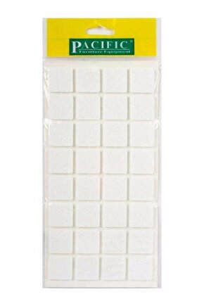 Yapışkanlı Sandalye Koltuk Mobilya Ayak Keçesi 25 X 25 Mm Beyaz