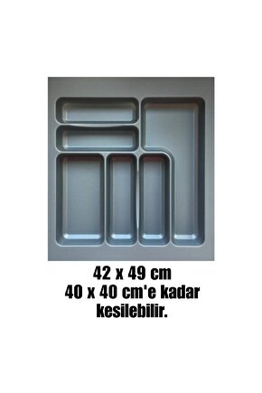 44x49 Cm Gri Mikro Kabartma Desenli Kaşıklık, Ücretsiz Kesim (40X40A KADAR KESİLEBİLİR.)