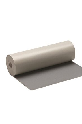 48 Cm X 5 Metre - Açık Gri Kumaş Desenli - Suni Deri Çekmece Içi Kaydırmaz Halı , Çekmece Halısı