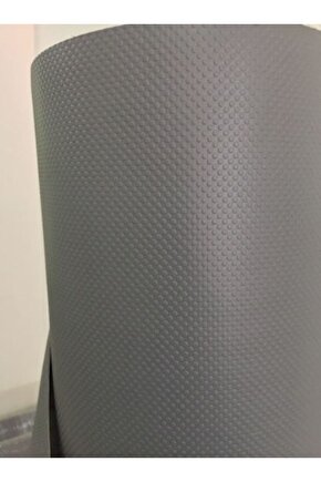 48 Cm X 5 M - Koyu Gri Kabartma Nokta Desenli Suni Deri Çekmece Içi Kaydırmaz Halı , Raf Örtüsü