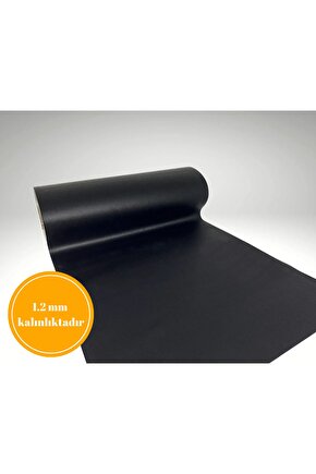 48 Cm X 5 Metre - Siyah - Kumaş Desenli - Suni Deri Çekmece Içi Kaydırmaz Halı , Çekmece Halısı