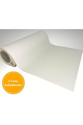 48 Cm X 1 M Beyaz Kumaş Desenli, Suni Deri Çekmece Içi Kaydırmaz Halı , Çekmece Halısı
