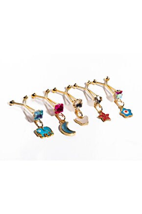 5 Adet Gold Şal Klipsi