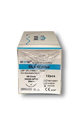 Ipek Iplik No30 Aşağı Keskin 38 20 Mm 75 Cm