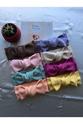 8li El Yapımı Ribana Kız Bebek Bandana