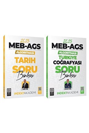 İndeks Akademi 2025 Meb-ags Algoritması Tarih Türkiye Coğrafyası Soru Bankası 2 Li Set - Aydın Yüce,