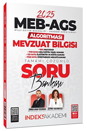 İndeks Akademi 2025 Meb-ags Algoritması Mevzuat Bilgisi Soru Bankası Çözümlü - Emrah Vahap Özkaraca,