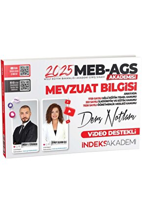 İndeks Akademi 2025 Meb-ags Akademisi Mevzuat Bilgisi Video Ders Notları - Emrah Vahap Özkaraca, Zey