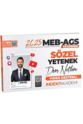 İndeks Akademi 2025 Meb-ags Akademisi Sözel Yetenek Video Ders Notları - Berk Ekici Indeks Akademi Y