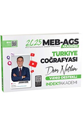 İndeks Akademi 2025 Meb-ags Akademisi Türkiye Coğrafyası Video Ders Notları - Alican Demir Indeks Ak