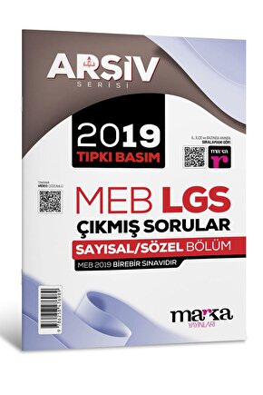 2019 LGS 8. Sınıf ARŞİV Serisi Tıpkı Basım Sayısal Sözel Çıkmış Sorular Tamamı Video Çözümlü Marka